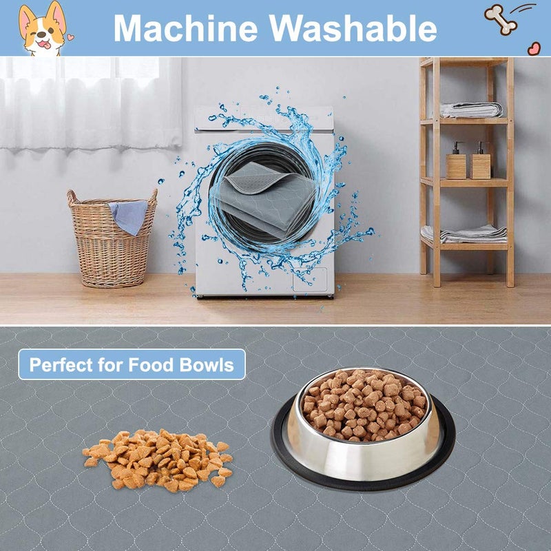 KOOLTAIL وسادات قابلة للغسل للكلاب من KOOLTAIL - حصيرة مقاومة للماء غير قابلة للانزلاق لتدريب الجراء على الحمام، وسادات قابلة لإعادة الاستخدام لتربية الجراء في قفص الكلاب أو منطقة اللعب. - Image 2